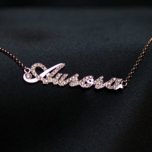 nome girocollo oro collana diamanti iniziale gioielli giambertone artigiano orafo palermo