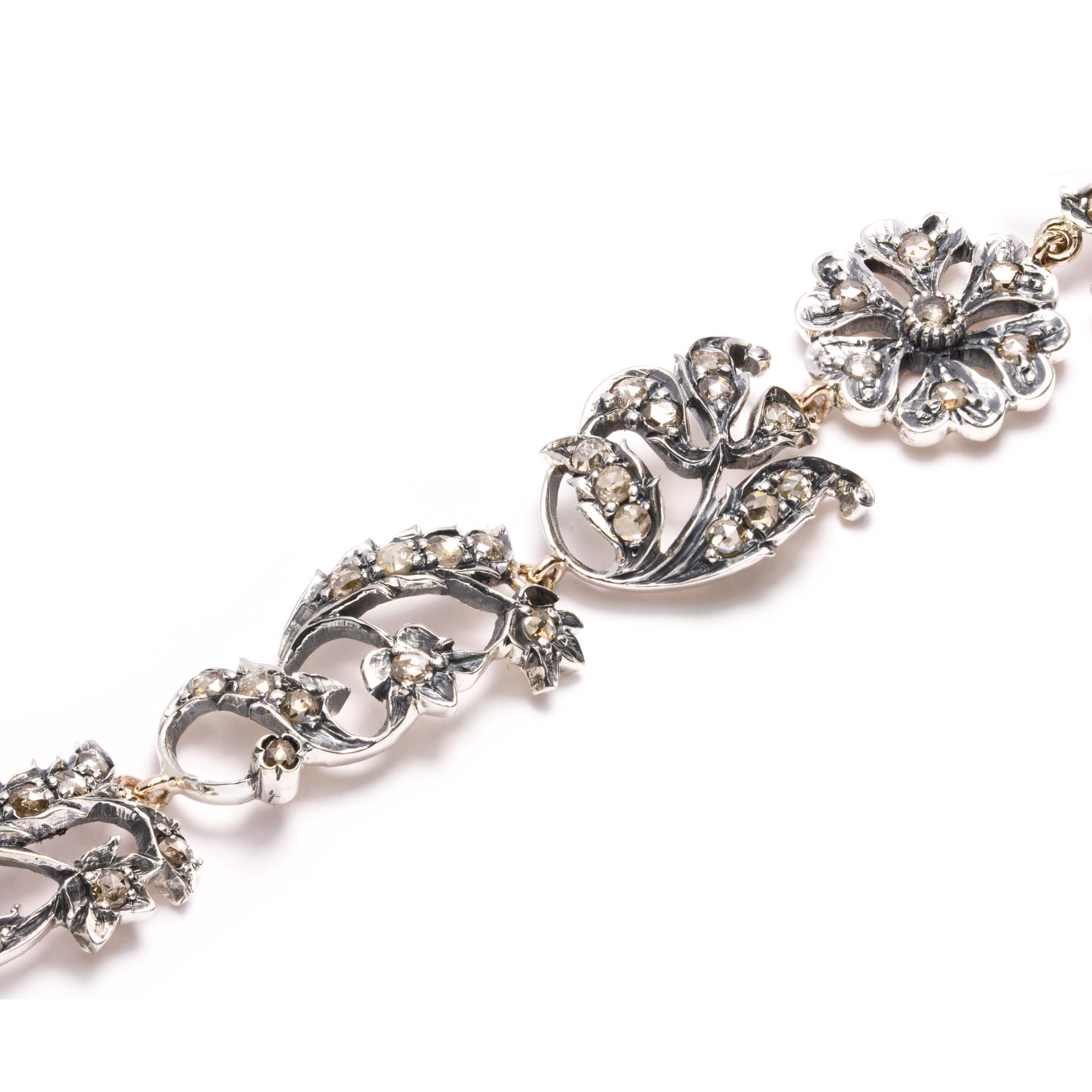 SA-B 004 bracciale oro dimanti argento gioielli palermo gimabertone artigiano orafo