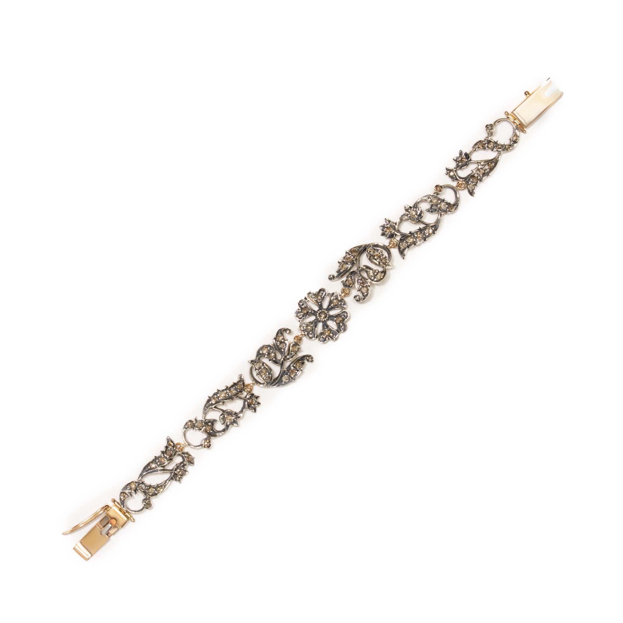 SA-B 004 brachelet gold diamond antique andmade jawels italy stile palermo gimabertone artigiano orafo
