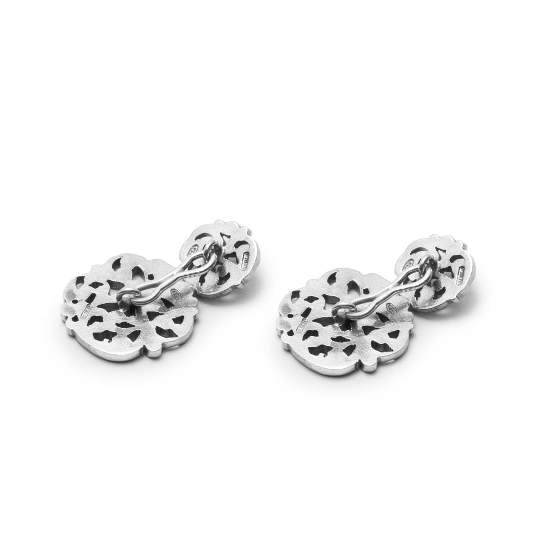 AR-S 051 gemelli argento uomo camicia matrimonio incisione giambertone artgiano orafo