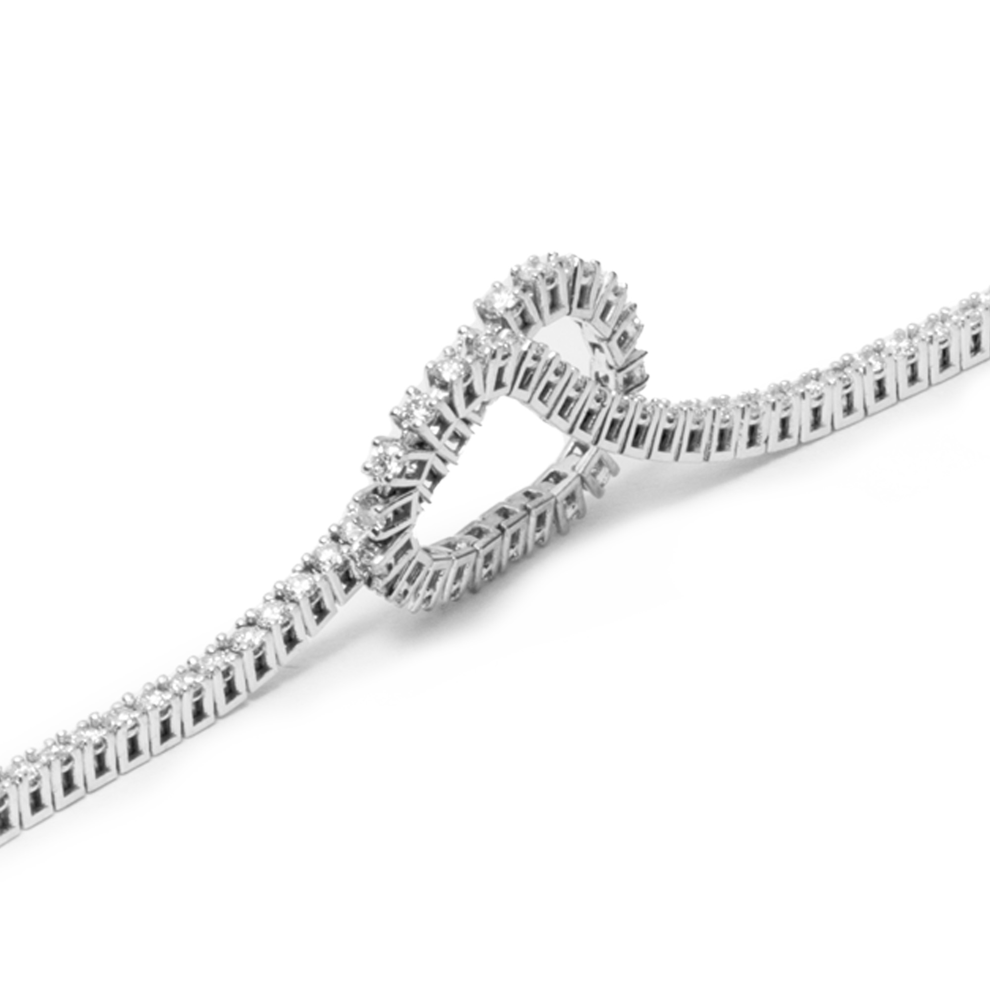 GI-B 006 bracciale tennis oro diamanti bianco giambertone artigiano orafo