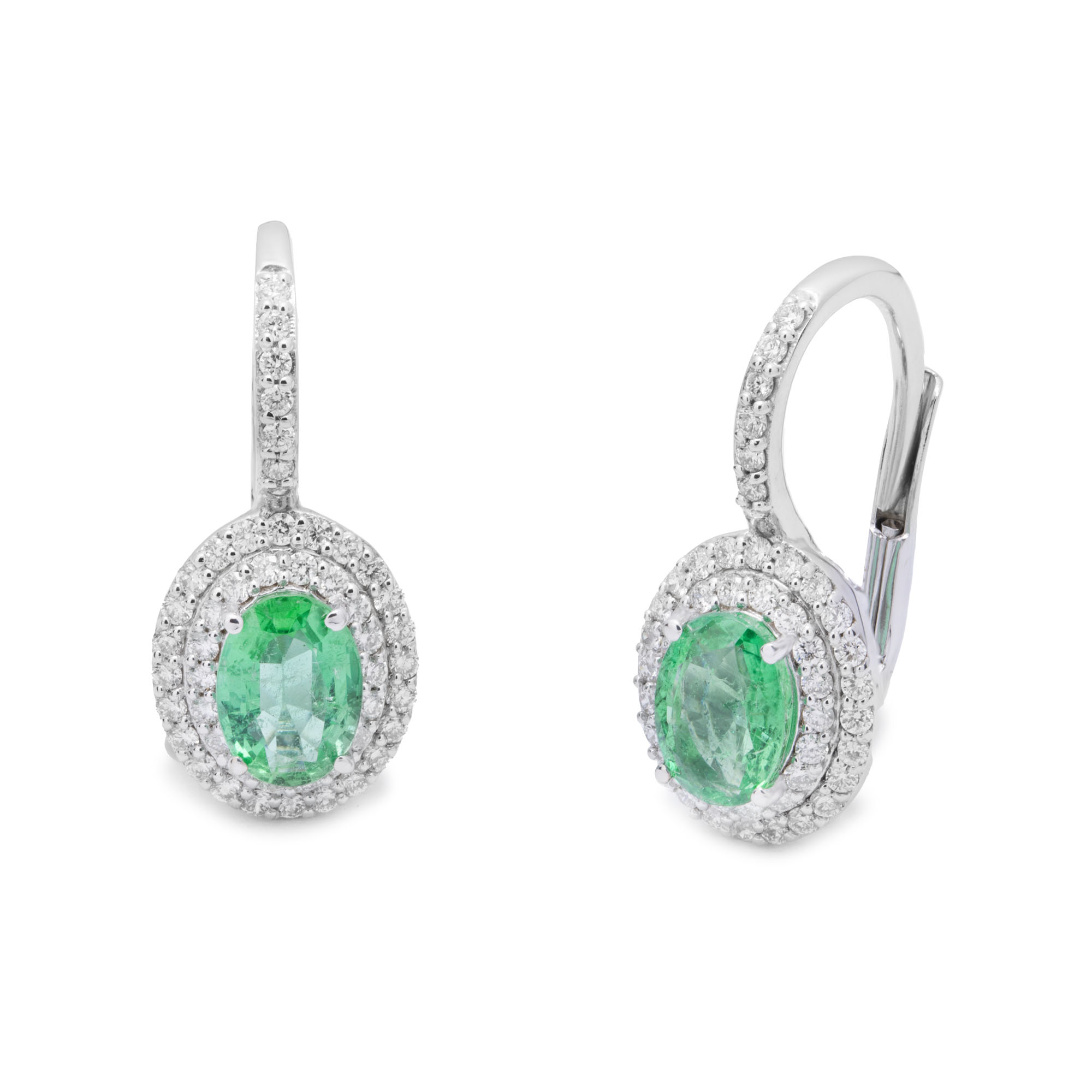 GI-O 065 orecchini oro diamanti smeraldi gioielli palermo giambertone artigiano orafo