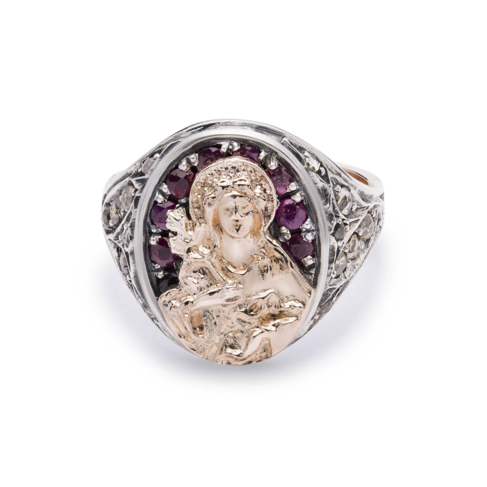 SA-A 065 anello santa rosalia gioielli palermo giambertone artigiano orafo