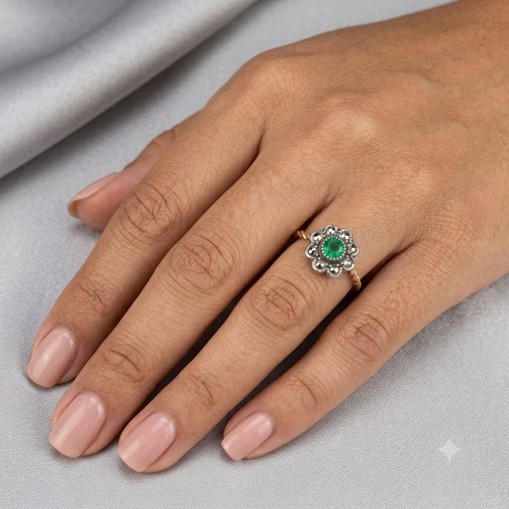 anello smeraldi oro diamanti giambertone artigiano orafo