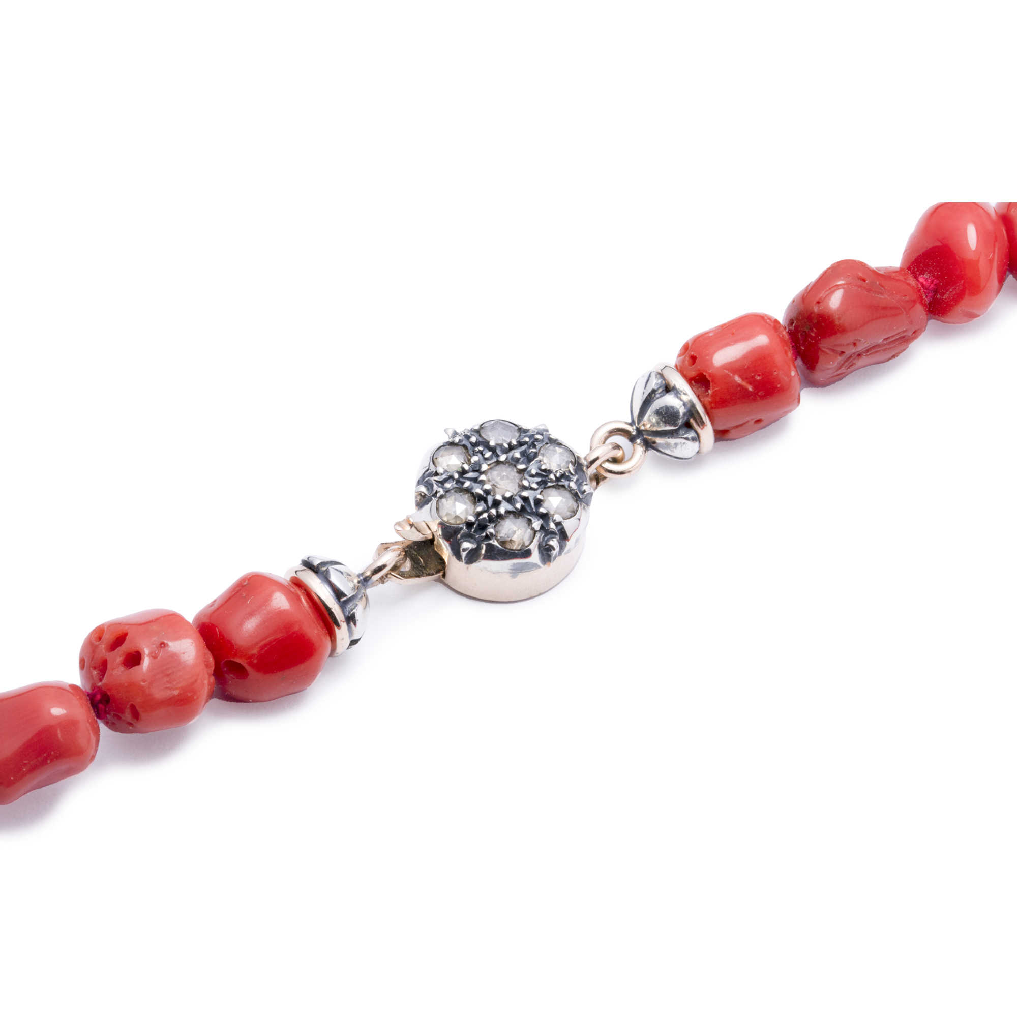 SA-B 007B bracciale oro diamanti corallo argento gioielli gimabertone artigiano orafo