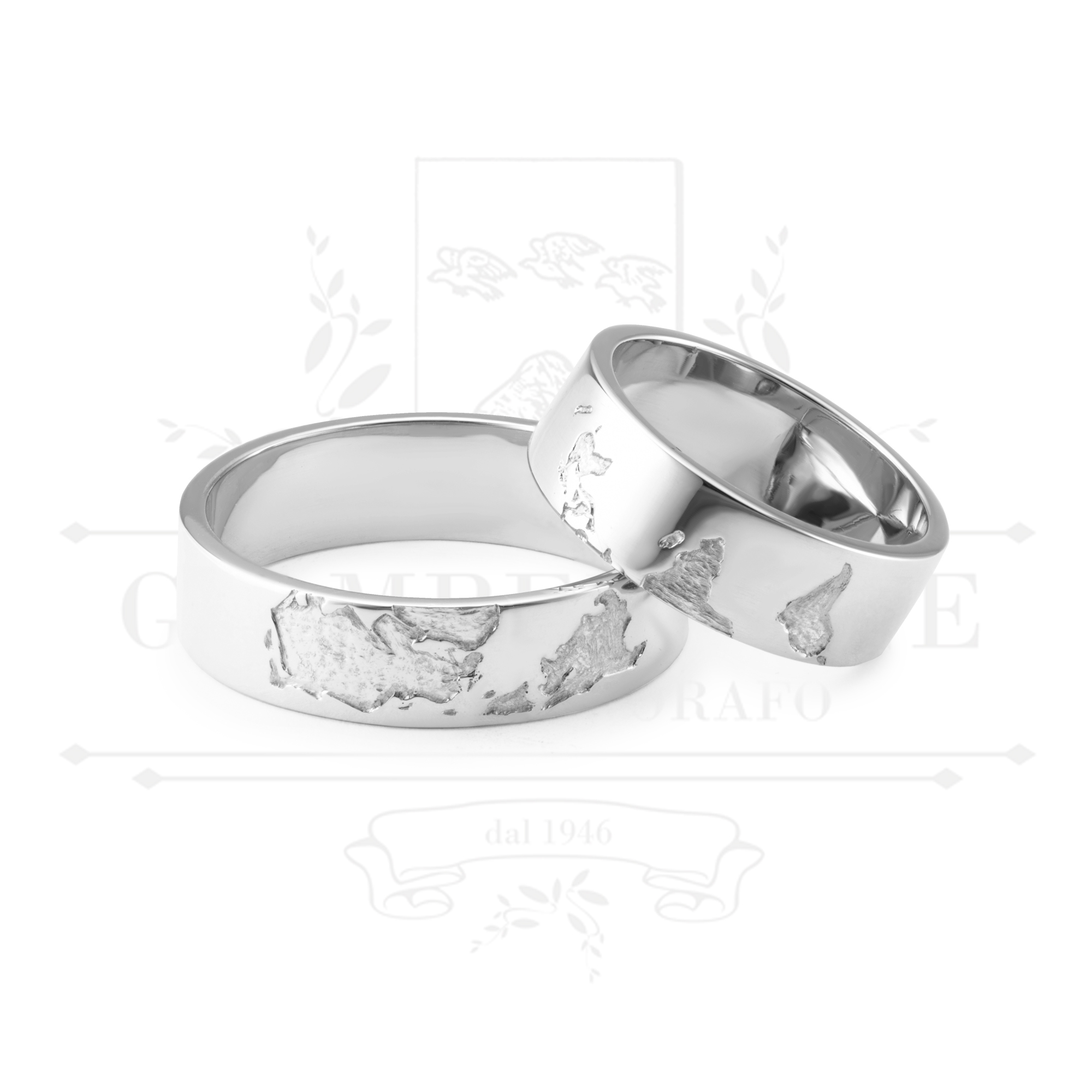 F-A 002 FEDI anello anniversario 25 50 oro bianco fascia mondo orafo palermo Giambertone artigiano orafo (1)