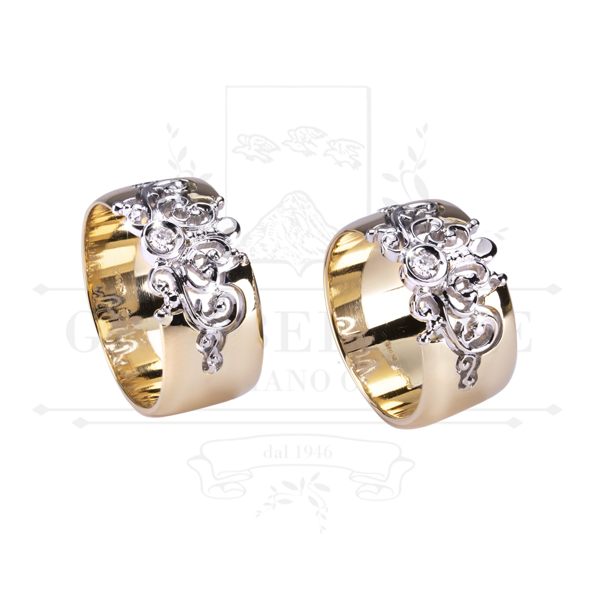 F-A 003 Fedi oro diamnti matrimonio anniversario bcolor gioielli anelli palermo giambertone artigiano orafo 2 (2)