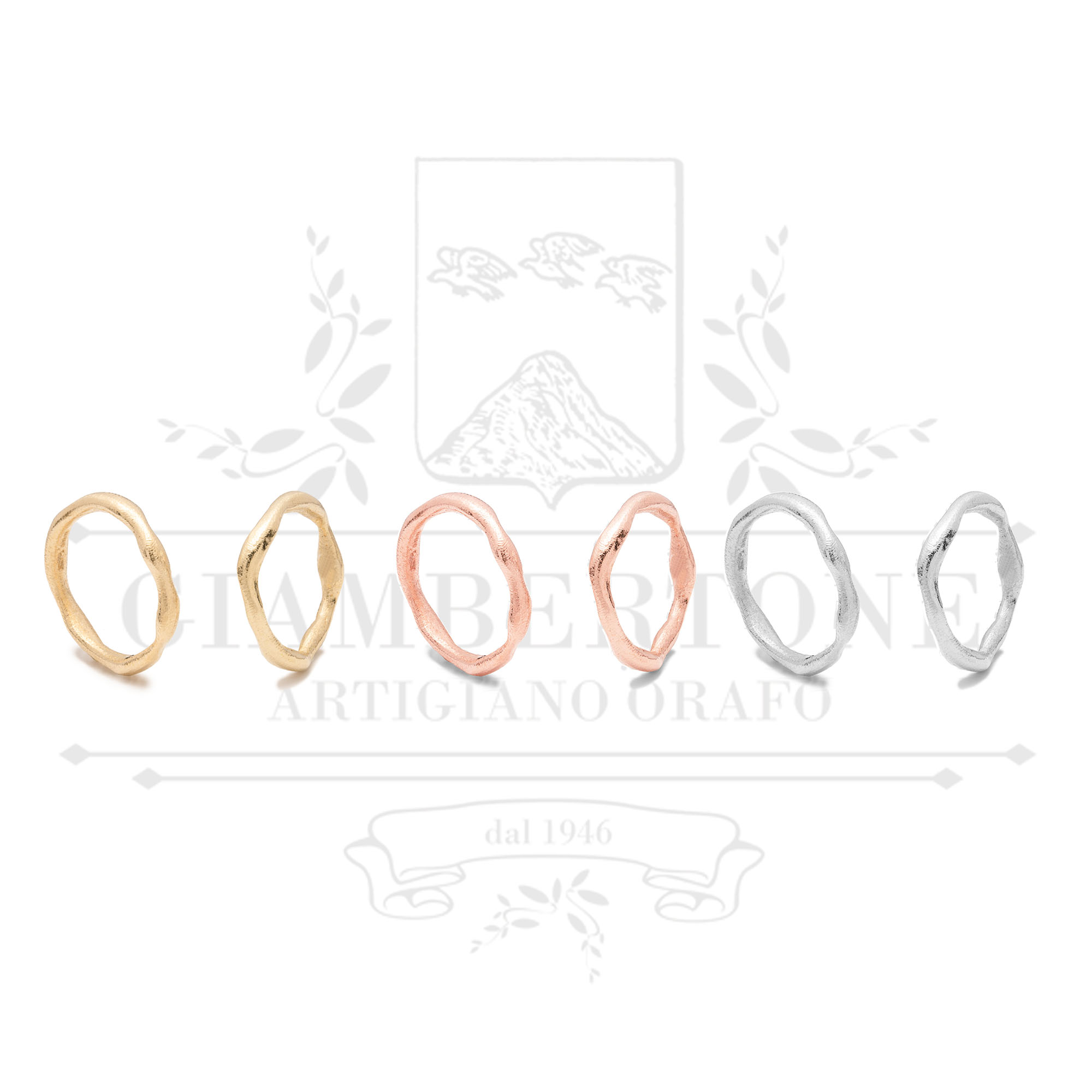 F-A 007 fedi organiche oro bianco rosa giallo giambertone artigiano orafo