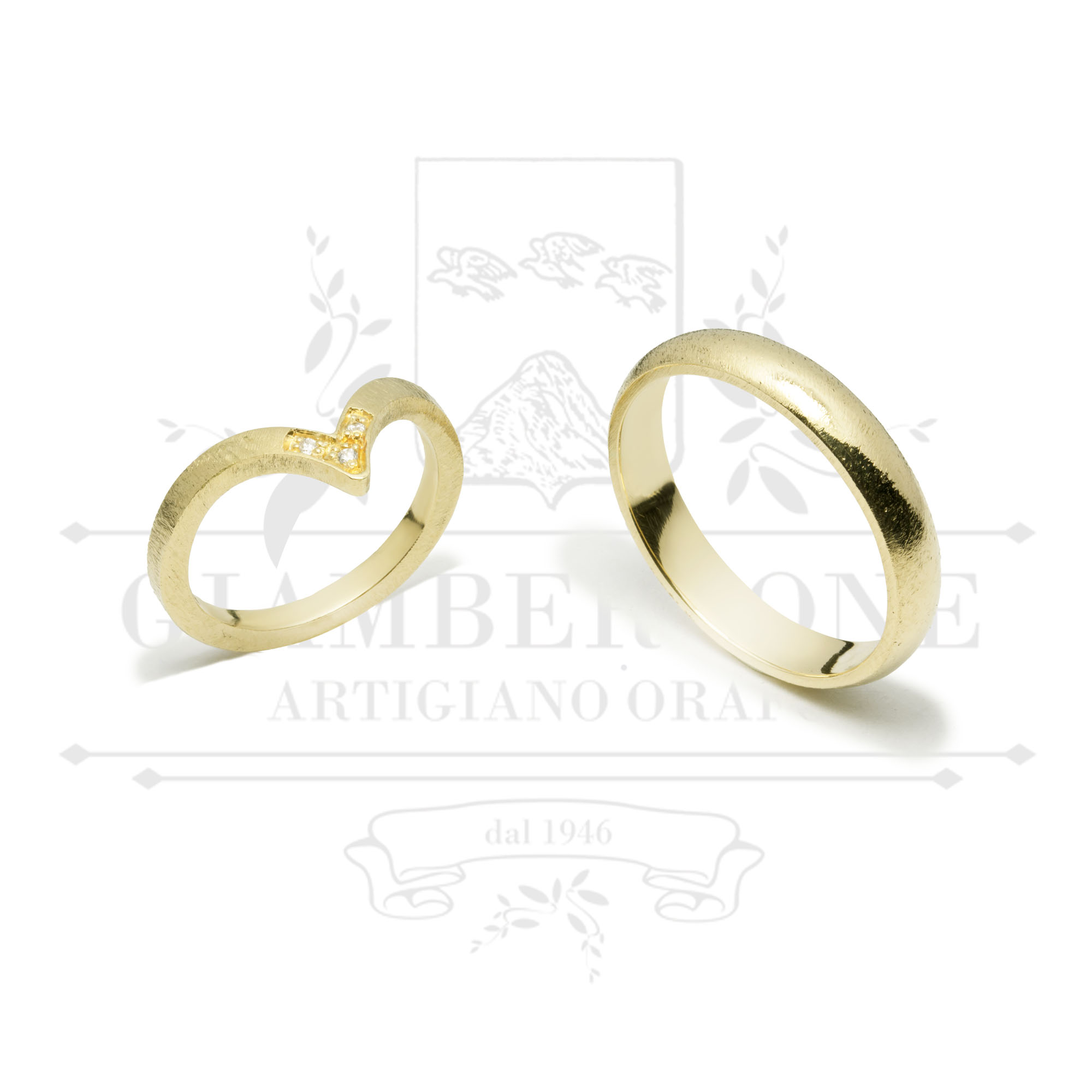 F-A 010 anello oro giallo anniversario diamanti palermo giambertone artigiano orafo