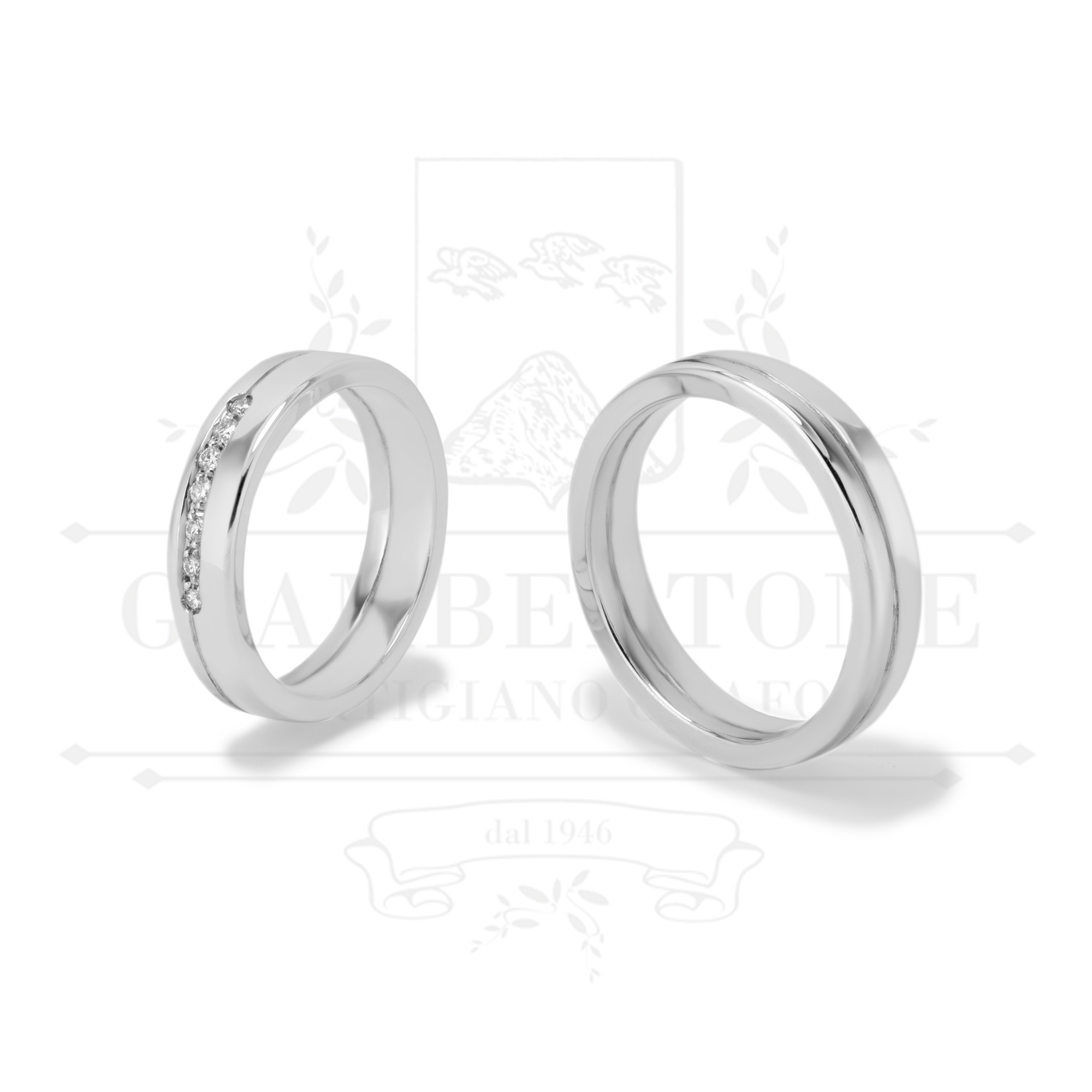 FEDI Anniversio 25 50 oro bianco moderne particolari diamanti artigianali palermo giambertone artigiano orafo