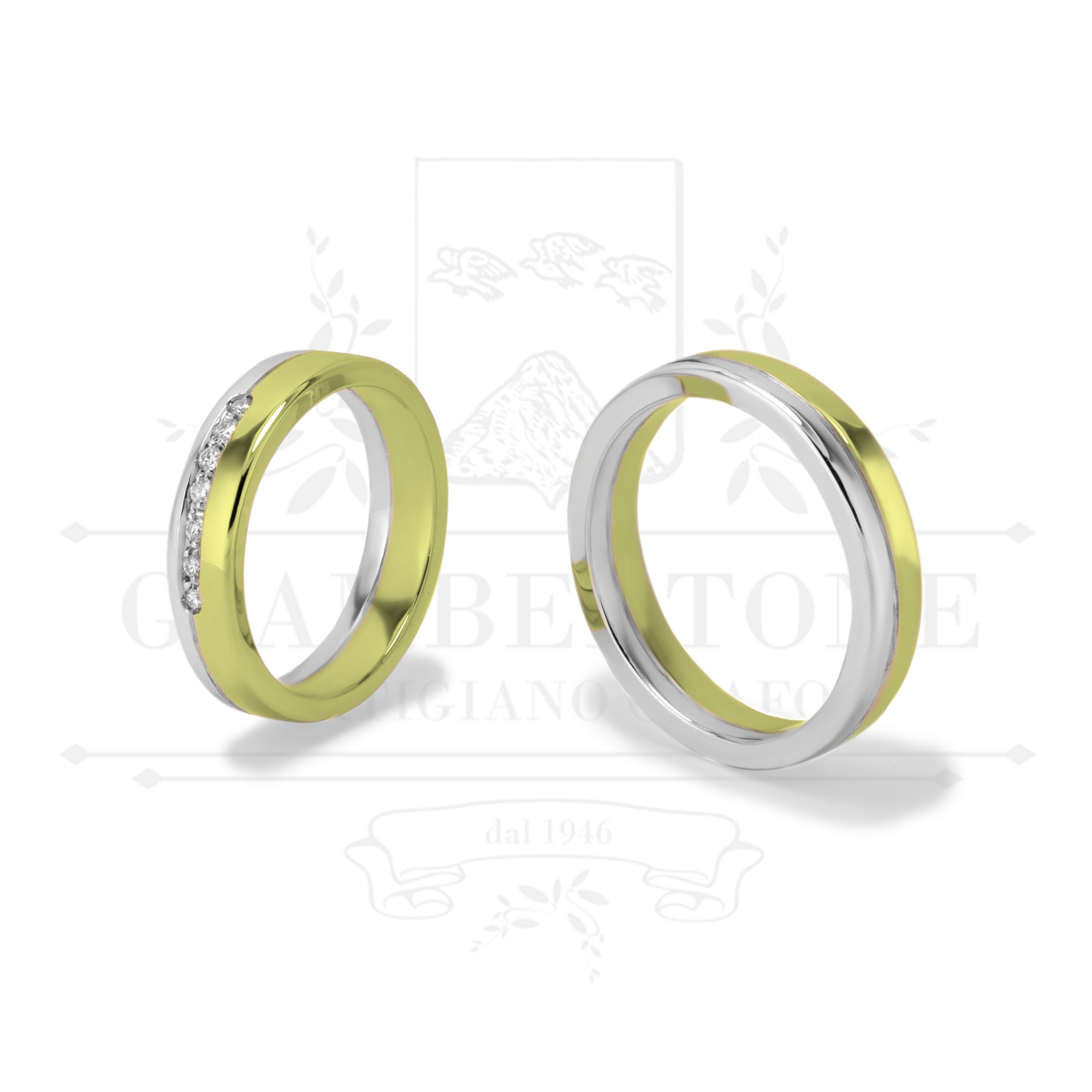 FEDI Anniversio 25 50 oro giallo moderne particolari diamanti artigianali palermo giambertone artigiano orafo