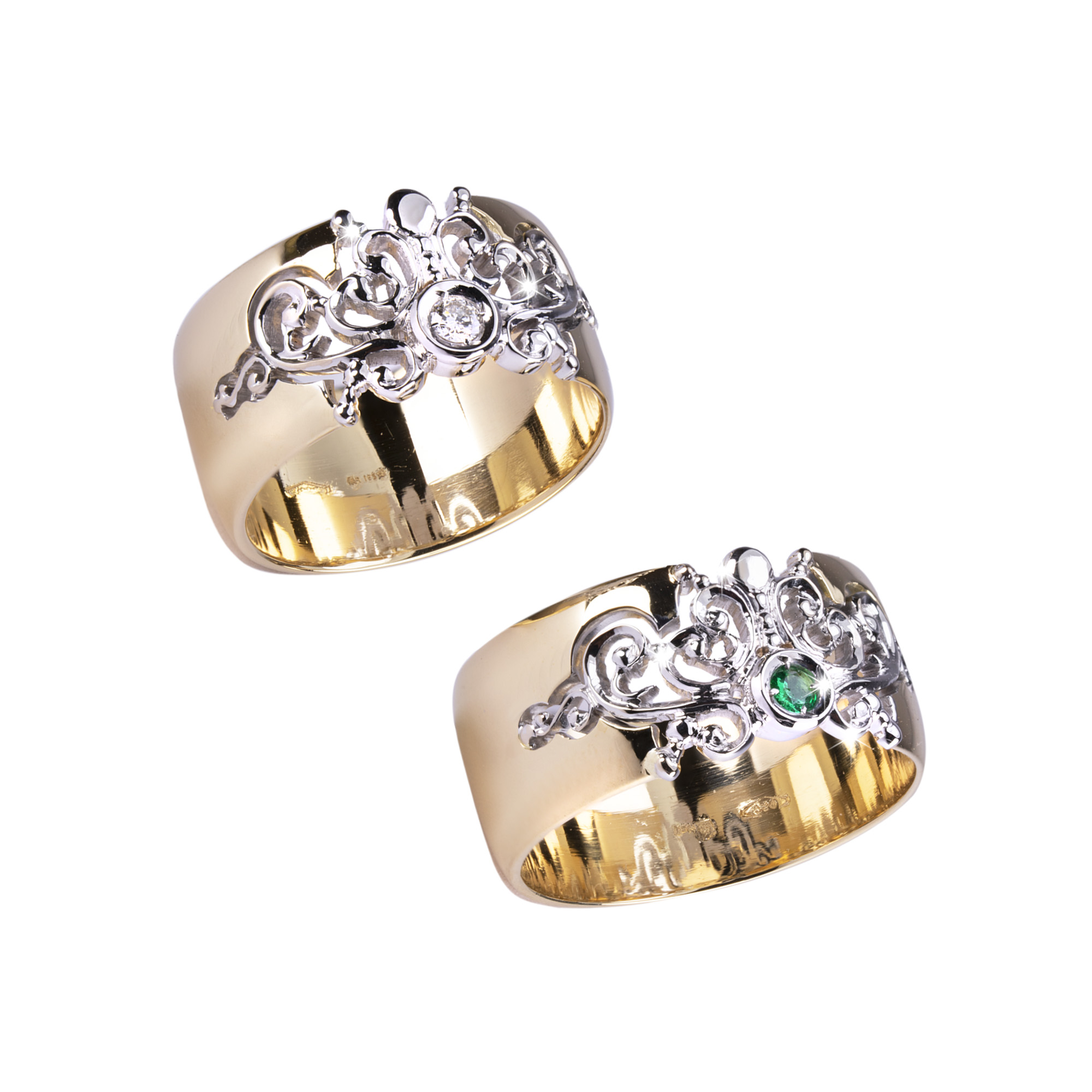 fedi 25 50 oro18 fascia giallo bianco matrimoniali anniversario palermo giambertone artigiano orafo (2)