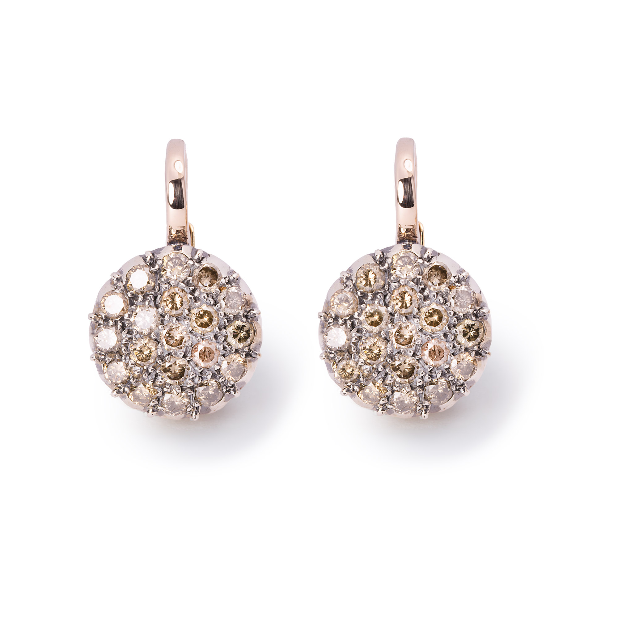 SA-O 102 orecchini toppa oro diamanti gioielli giambertone artigiano orafo